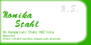 monika stahl business card